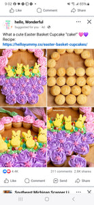 Easter Basket Cupcake Cake-Pre Order ONLY