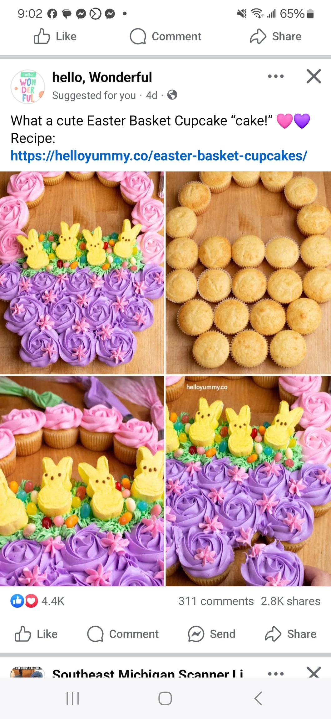 Easter Basket Cupcake Cake-Pre Order ONLY